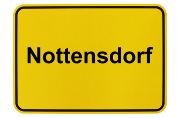 Illustration eines Ortsschildes der Gemeinde Nottensdorf in Niedersachsen	
