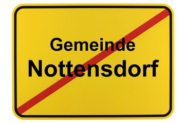 Illustration eines Ortsschildes der Gemeinde Nottensdorf in Niedersachsen	
