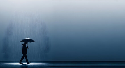 "Blue Monday Special Abstract Background – Sad Mood Concept, Emotional Blue Texture JPEG for Design and Marketing Use"