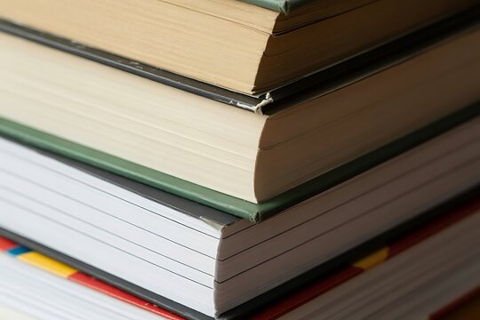 Stack of colorful hardcover books evokes learning, knowledge, and a love of reading for students, educators, and lifelong learners