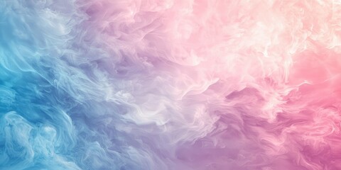 A gradient of blue and pink smoke with a gradient of blue and pink background, creating a soft, ethereal atmosphere.