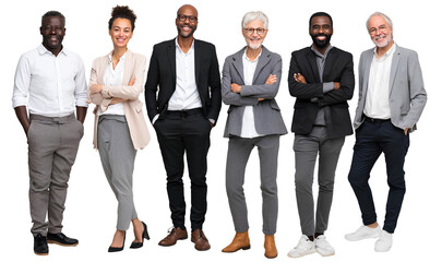 Fototapeta premium Diverse Group Portrait of Professionals: Business Team in Formal Attire