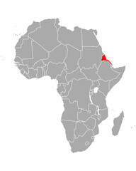 Karte von Eritrea in Afrika