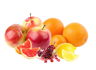 assorted vibrant and colorful fruits for fresh healthy eating campaigns, promoting nutrition, wellbeing, and balanced diets, modern lifestyle