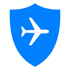 Flugzeug und Schild