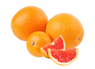 vibrant display of fresh oranges and grapefruits, with cut slices emphasizing the juicy, refreshing quality, perfect for a healthy eating stock photo