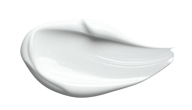 Glossy white smear, curved, isolated on dark background