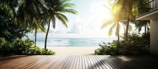 Refreshing Coconut Tree Views from the House Interior