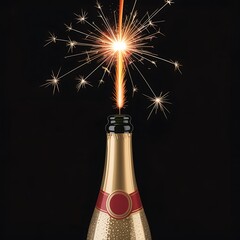 Champagne bottle pouring in pastel light