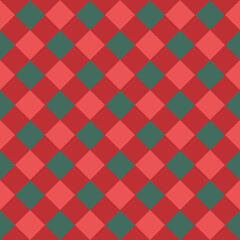Christmas Winter Plaid Seamless Pattern – Traditional Red Green Tartan Fabric Texture for Holiday Backgrounds and Wrapping Design