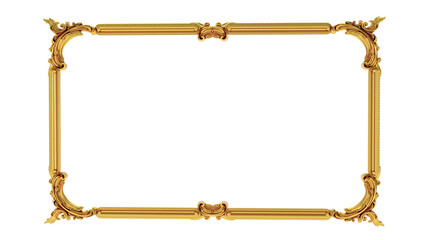 royal frame photo design isolated on transparent background