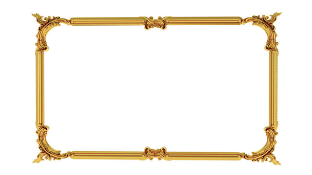 royal frame photo design isolated on transparent background