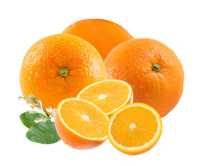 vibrant whole and halved oranges offer a burst of citrus flavor, freshness, and healthy eating benefits for lifestyle and culinary publications