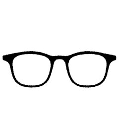 メガネフレーム（ウェリントン型）のイラスト