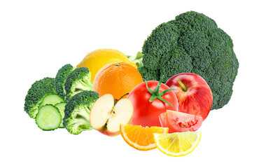 assortment of fresh, vibrant fruits and vegetables offering a healthy lifestyle choice and a colorful culinary experience for balanced nutrition