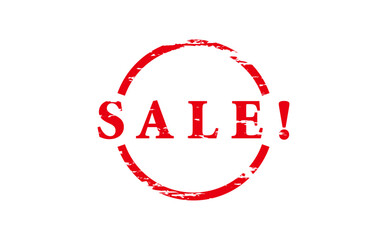 SALE! - Red Rubber Stamp with text SALE!
