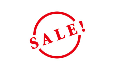 SALE! - Red Rubber Stamp with text SALE!
