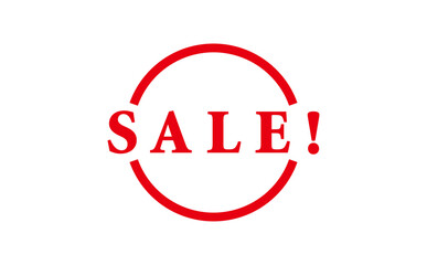 SALE! - Red Rubber Stamp with text SALE!
