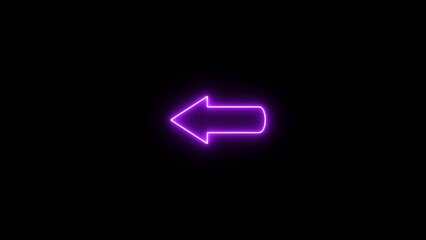 Neon arrow symbol icon. Abstract arrow business graph icon illustration.