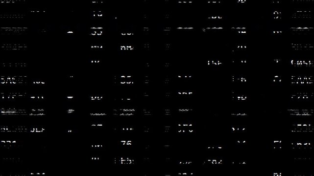 Abstract dynamic animation of digital noise with glitch and distortion effects, 4K digital animation
