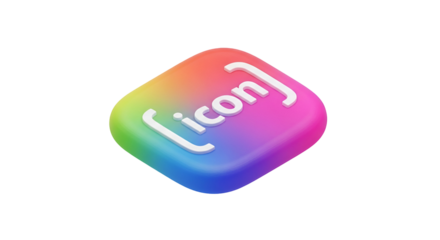 3d icon of colorful 3d icon isolated on transparent background, a modern and vibrant symbol for app development and design projects