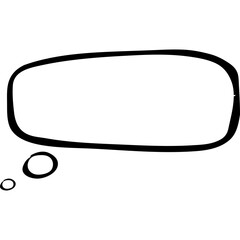 Hand Drawn Speech Bubble Icon With A Thought Bubble On A Transparent Background Simple Sketch Style Illustration