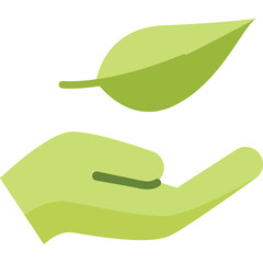 Hand Holding a Green Leaf With Transparent Background Symbolizing Growth and Nature Care