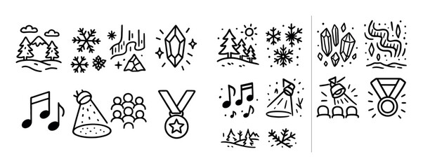 Fototapeta premium Figure Skating Icons