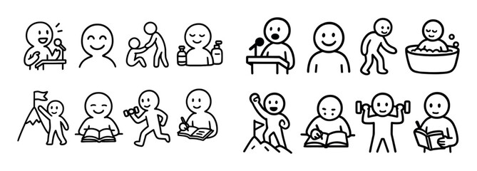 Fototapeta premium Self-Esteem Boosting Icons
