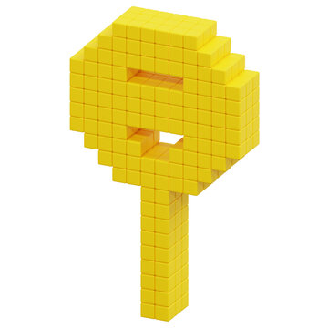 3D Pixel Agender Icon