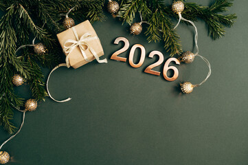 2026 text background. New year and business concept strategy.