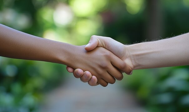 Real estate agent and client shaking hands after buying or renting property. The image represents business transactions and successful property deals, perfect for real estate promotions, Generative AI - Powered by Adobe