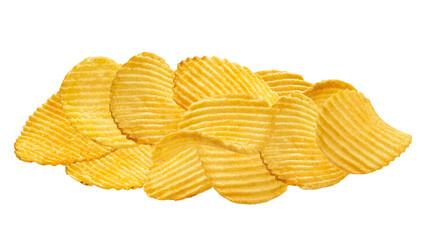crispy golden ridged potato chips offering satisfying crunch and irresistible flavor, ideal snack for gatherings and individual indulgence