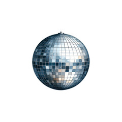 Fototapeta premium Watercolor disco ball on white background