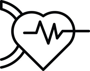 heart in outline style