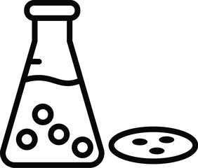 hormone in outline style
