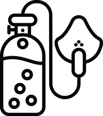 oxygen in outline style