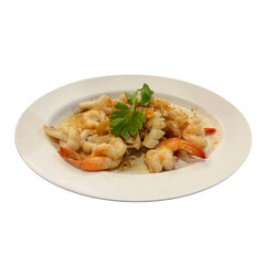fried shrimp on a white plate