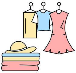 Clothes. Fashion clothing illustration isolated on transparent background