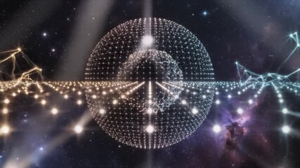 Abstract Data Visualization With Connections and Stars in Space - Powered by Adobe