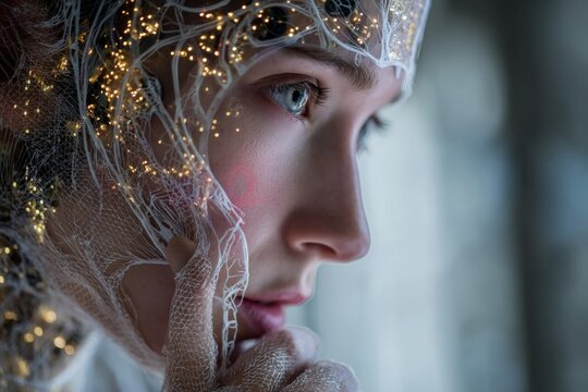 Smart Machine Learning And Data Analysis Concept - Powered by Adobe