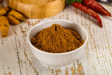 Indian cuisine - curry powder for culinary