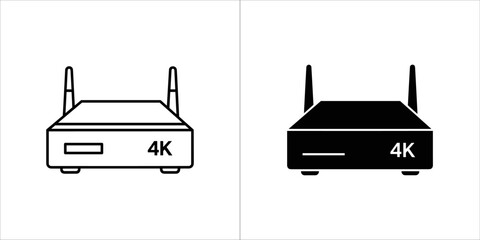 4k media player box with antenna, for streaming video content