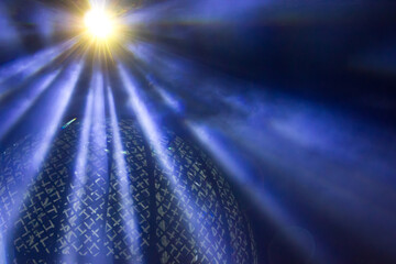 Stage spotlights. Lights beams for showing presentation.