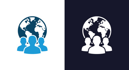 Innovative idea box product icon - Vector icon symbol for website - Icon vector - Blue icon vector - Line and glyph solid icon and logo template