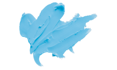 Light blue clay texture on a transparent background.