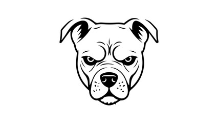portrait of a dog with angry face vector illustration