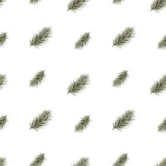 Winter Forest Botanical Seamless Pattern