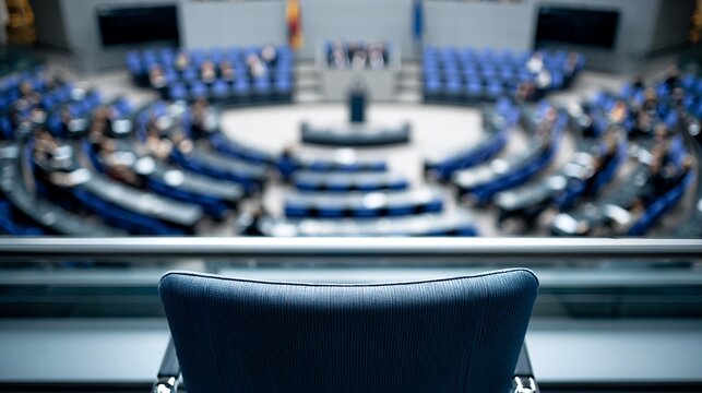 empty seats in a parliament hall