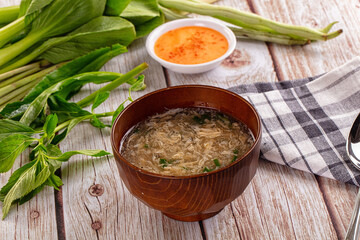 Hot Asian crab meat soup